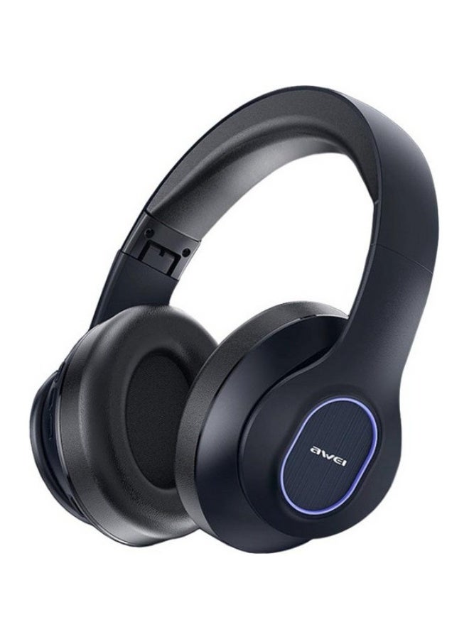 أوي سماعة راس بلوتوث لاسلكية موديل A100BL من اوي، قابلة لإعادة الشحن وفتحة لبطاقة الذاكرة - (أسود) - Image 1